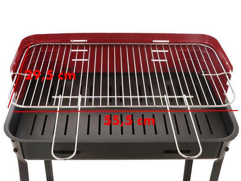 Seven Italy Flavia s/r 55 - Barbecue &agrave; charbon en fer artisanal - 55,5x29,5&nbsp;cm