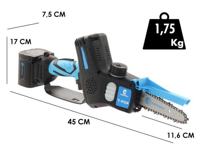 &Eacute;lagueuse sur batterie Campagnola T-Fox - 2 batteries de 21,6 V - 4 Ah