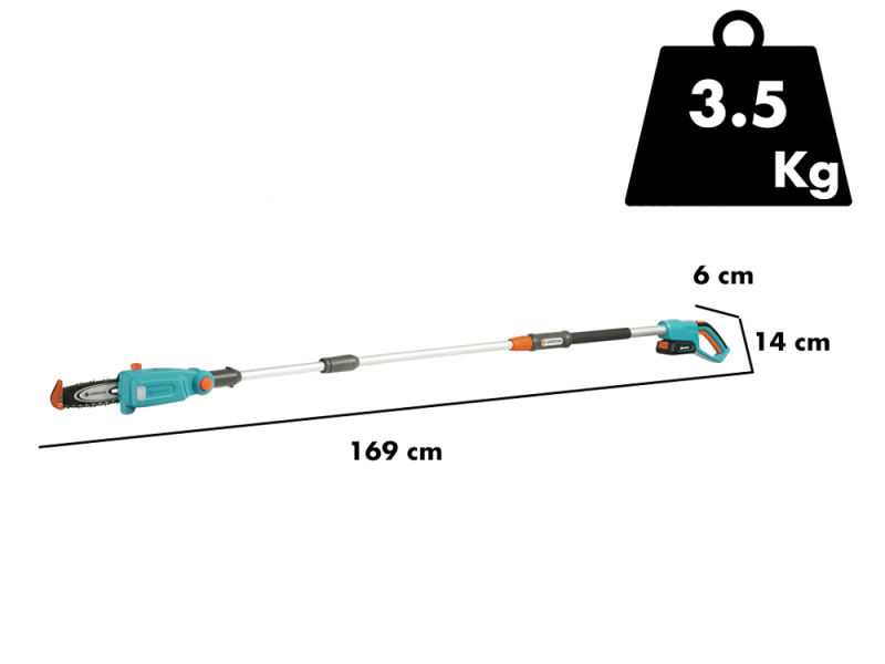 Gardena TCS 20/18V P4A Ready-To-Use Set - Perche d'&eacute;lagage t&eacute;lescopique &agrave; batterie