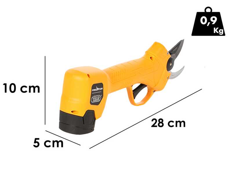 S&eacute;cateur &eacute;lectrique avec batterie Volpi PV280 - 2 Batteries incluses - 14.4V et 2Ah - &Oslash; 22 mm