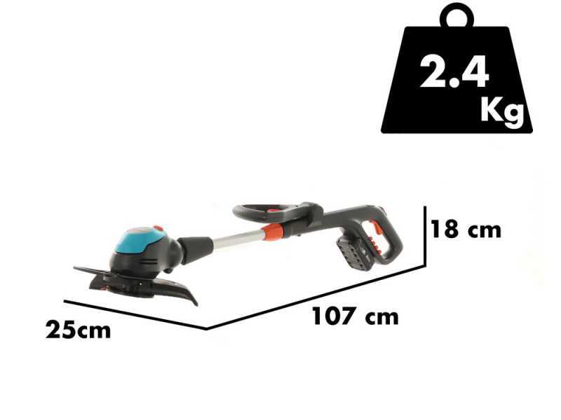 D&eacute;broussailleuse coupe bordures &agrave; batterie Gardena EasyCut 23/18V P4A - 18V 2Ah