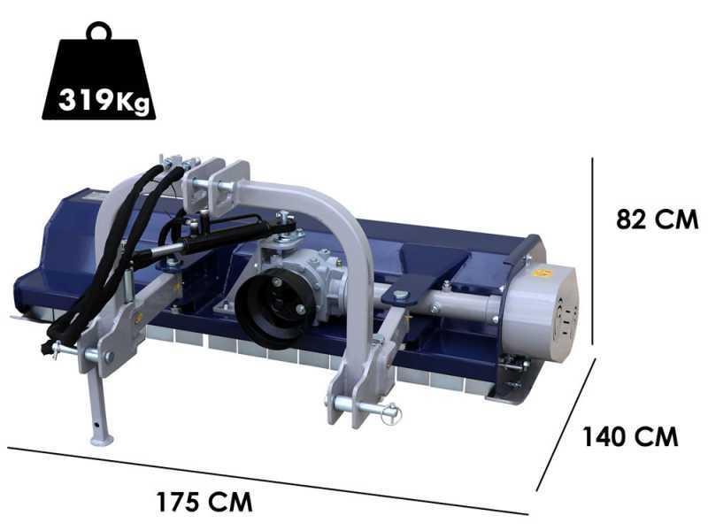 BullMach MAIA 155 SH - Broyeur sur tracteur - S&eacute;rie m&eacute;dium - &Agrave; d&eacute;port hydraulique