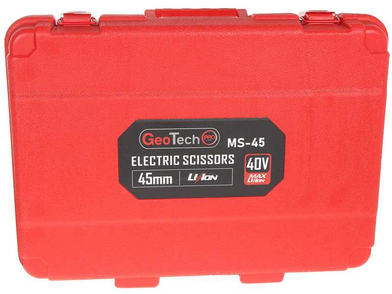 S&eacute;cateur &eacute;lectrique de taille sur batterie GeoTech Pro MS-45 - Diam&egrave;tre de coupe max 45 mm