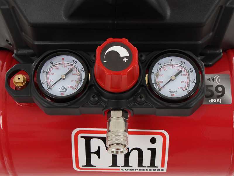 Compresseur &eacute;lectrique compacte portatif Fini SILTEK S/6 - Moteur 1 CV - 8 bars