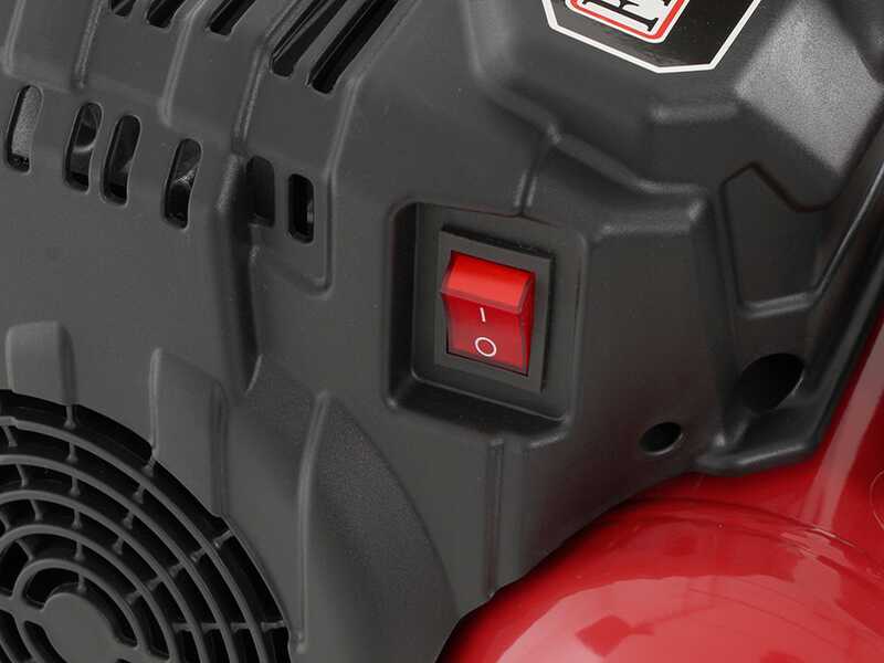 Compresseur Silencieux Fini Siltek S/6 - 6L, 1HP, 8 Bars, 59 DB, 230V, Rouge