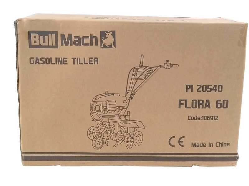 BullMach FLORA 60 - Motobineuse &agrave; essence 4,5 CV -  Moteur Loncin 139 cm3