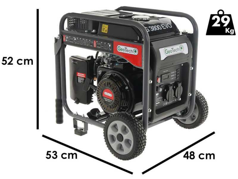 Geotech iG 3800 EVO - Groupe &eacute;lectrog&egrave;ne &agrave; inverter 3.8 kW monophas&eacute; - Version sur chariot