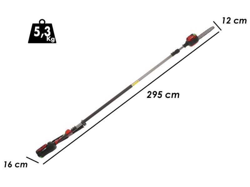 Perche &eacute;lagueuse t&eacute;lescopique &agrave; batterie HENX H36GZ12040 - 40V - SANS CHARGEUR NI BATTERIE