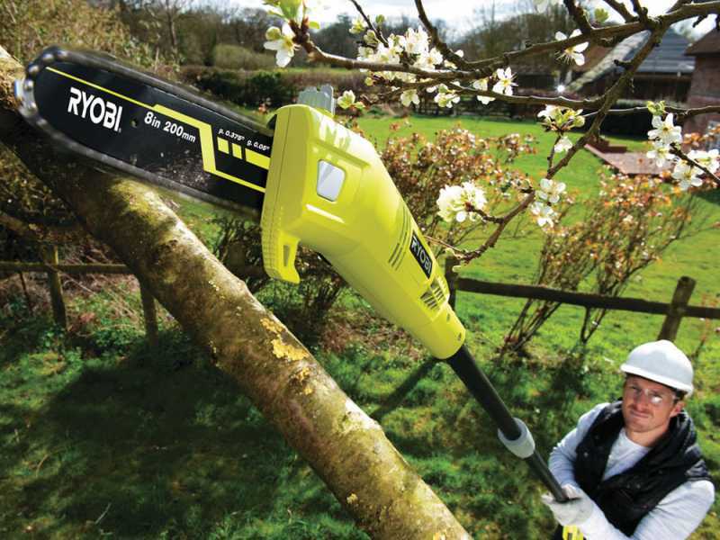 &Eacute;lagueuse sur perche de rallonge r&eacute;glable Ryobi RPP750S - Guide Oregon 20 cm