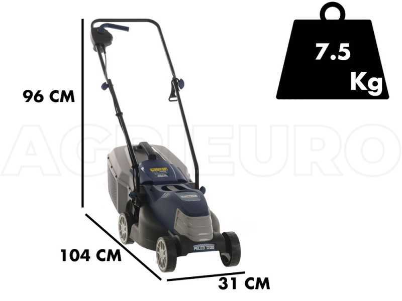 BullMach PELEO 1200 - Tondeuse &agrave; gazon &eacute;lectrique - 1200W - Coupe de 32&nbsp;cm