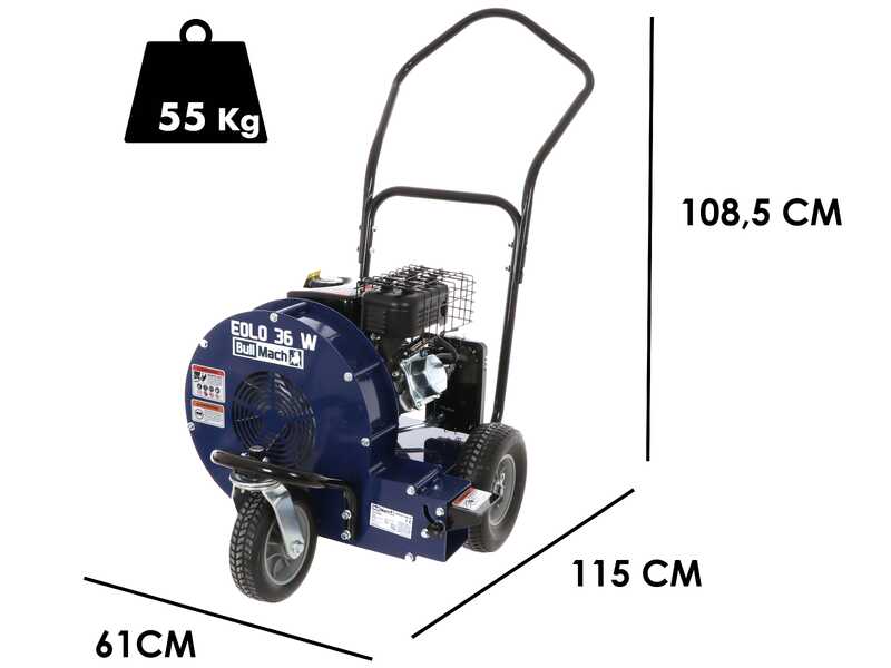 BullMach EOLO 36W - Souffleur thermique sur roues - Rato 7 CV