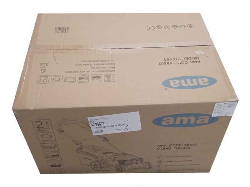 Ama TRX 465 - Tondeuse &agrave; gazon thermique autotract&eacute;e  - 4 en1