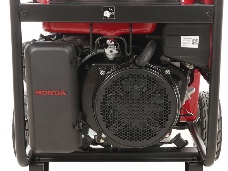 Honda EM 5500CXS - Groupe &eacute;lectrog&egrave;ne sur chariot &agrave; essence avec AVR 5.5 kW - Continu 5 kw Monophas&eacute;