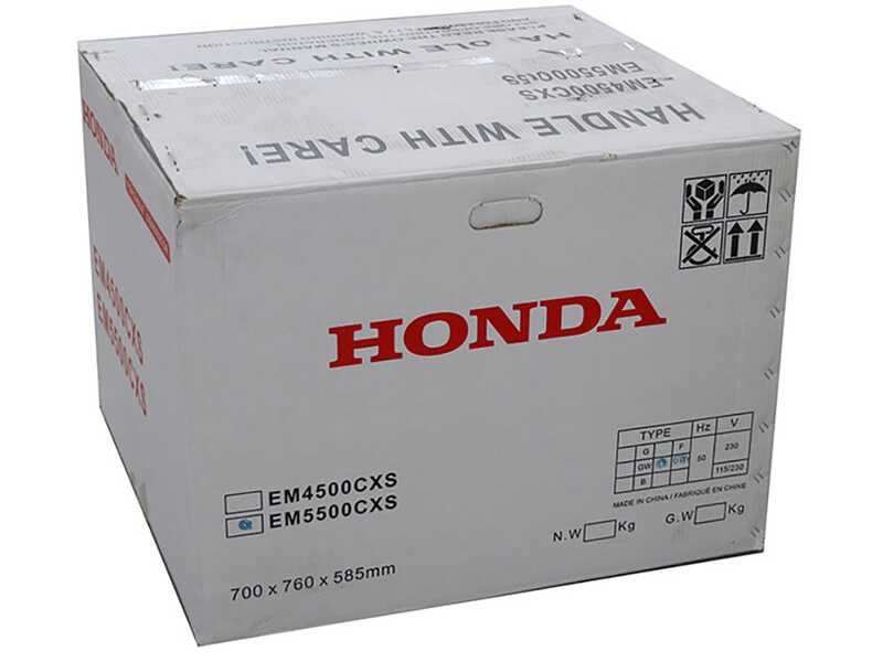 Honda EM 5500CXS - Groupe &eacute;lectrog&egrave;ne sur chariot &agrave; essence avec AVR 5.5 kW - Continu 5 kw Monophas&eacute;