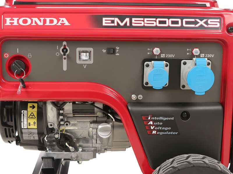 Honda EM 5500CXS - Groupe &eacute;lectrog&egrave;ne sur chariot &agrave; essence avec AVR 5.5 kW - Continu 5 kw Monophas&eacute;