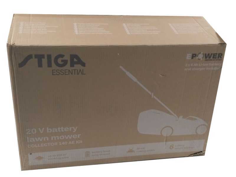 Tondeuse &agrave; gazon &agrave; batterie Stiga Collector 140 AE Kit - 20V 4.0 Ah