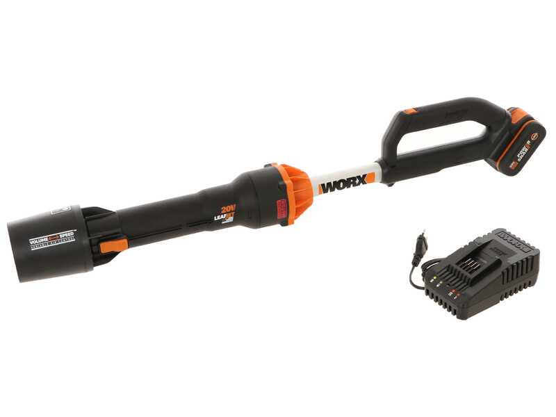 Worx Hyper WG543E - Souffleur de feuilles &agrave; batterie 20V 4Ah + 1 batterie 20V 4Ah offerte