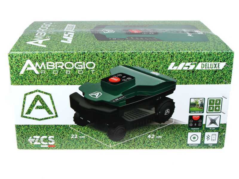 Ambrogio L15 Deluxe - Robot tondeuse avec fil p&eacute;riph&eacute;rique - Batterie 25,9 V et 5 Ah