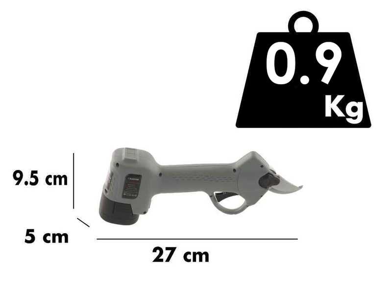 S&eacute;cateur &eacute;lectrique de taille Blackstone BPS-25 - 2 batteries 2.6 Ah 16.8 V