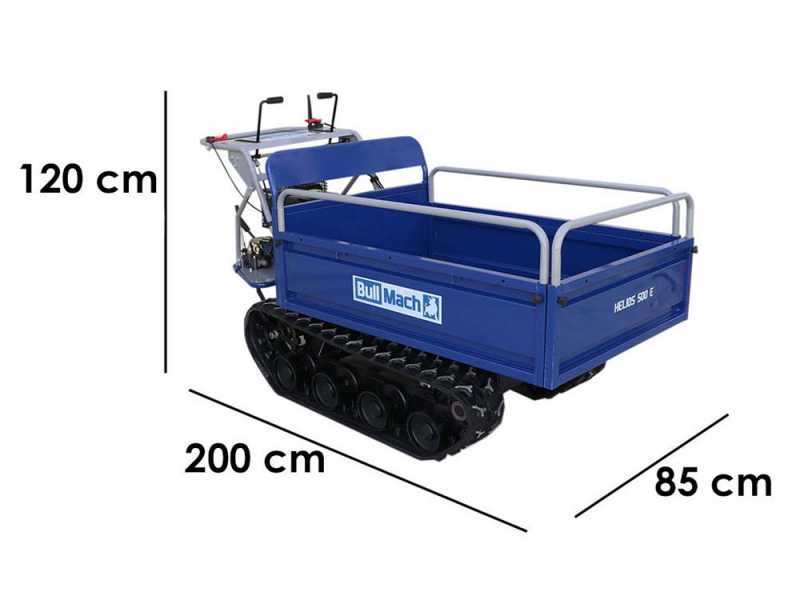 Brouette &agrave; moteur &agrave; chenilles BullMach Helios 500 E - Caisson extensible hydraulique 500Kg