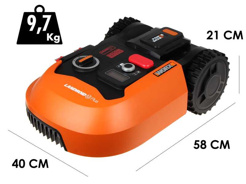 Worx Landroid WR165E - Robot tondeuse avec p&eacute;rim&egrave;tre - Batterie 20V et 2Ah - M500 2.0