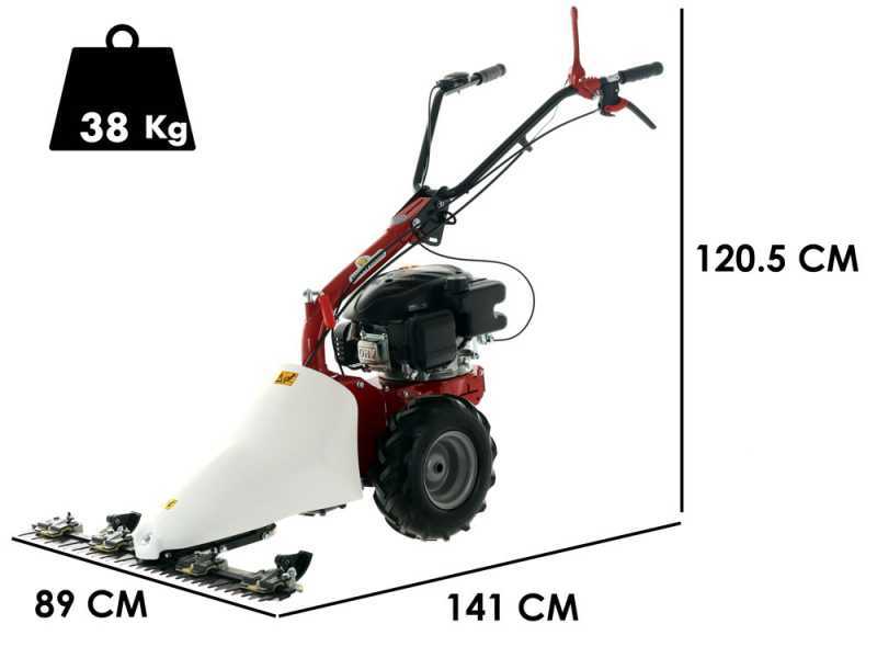 Motofaucheuse bilame Eurosystems M210 autotract&eacute;e thermique &agrave; moteur essence Loncin 139 cc