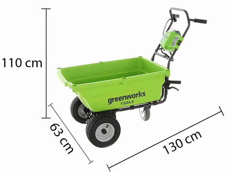 Greenworks G40GC Chariot de Jardín Électrique Sans Fil Autotracté