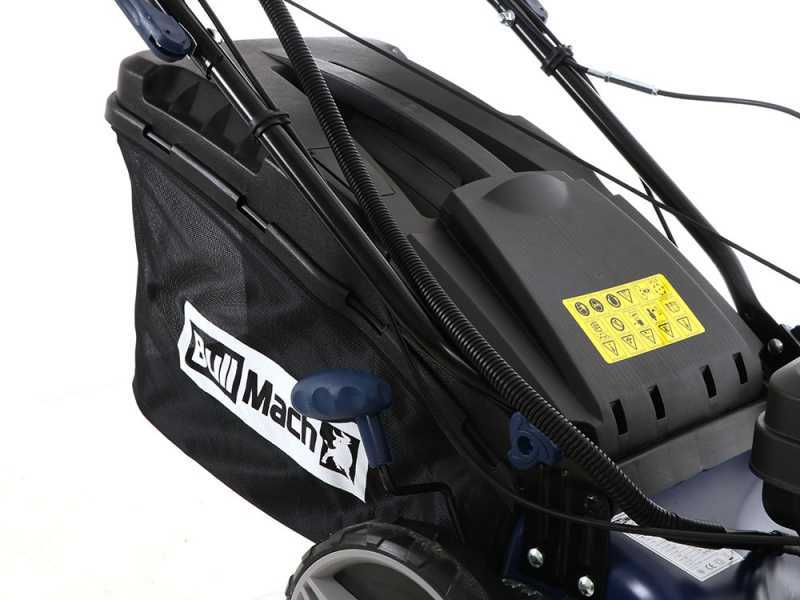Tondeuse &agrave; gazon thermique BullMach ACHILLE 51 E avec d&eacute;marrage &eacute;lectrique - 4 en 1 - Moteur thermique de 224cm3