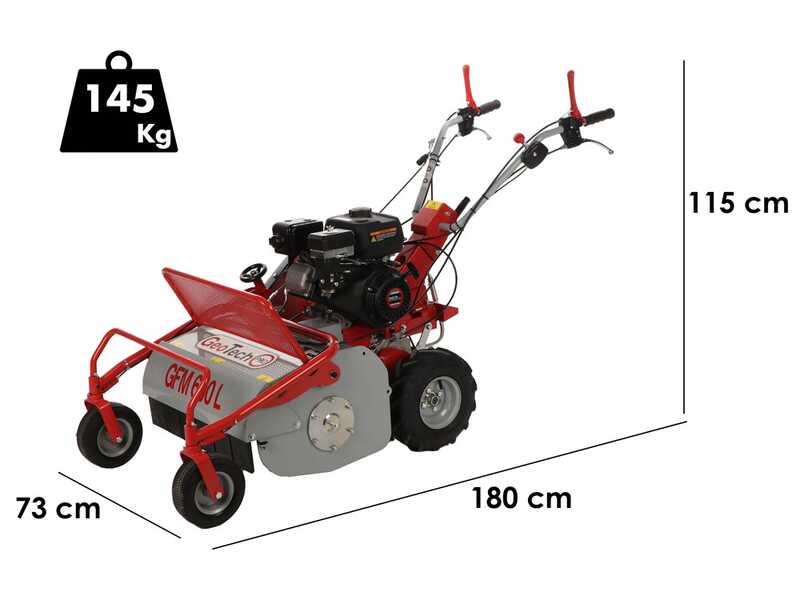 GeoTech Pro GFM 600 L - Tondeuse d&eacute;broussailleuse professionnelle &agrave; couteaux - Loncin LC175F-2