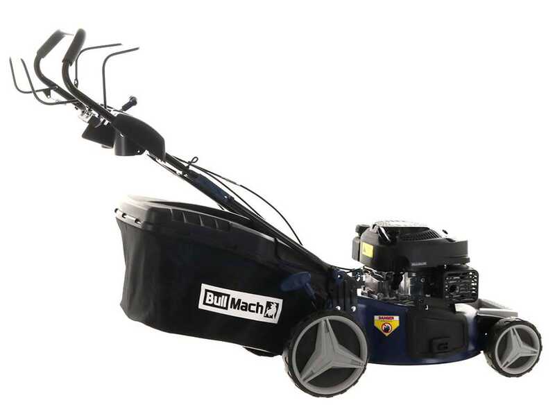 BullMach ECTOR 46 S - Tondeuse &agrave; gazon thermique tract&eacute;e  - 4 en 1 - Moteur de 170 cc
