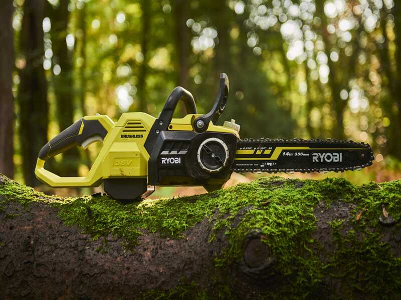 Ryobi RY36CSX35A-150 - Tron&ccedil;onneuse &agrave; batterie  36V 5 Ah - Guide de 35 cm