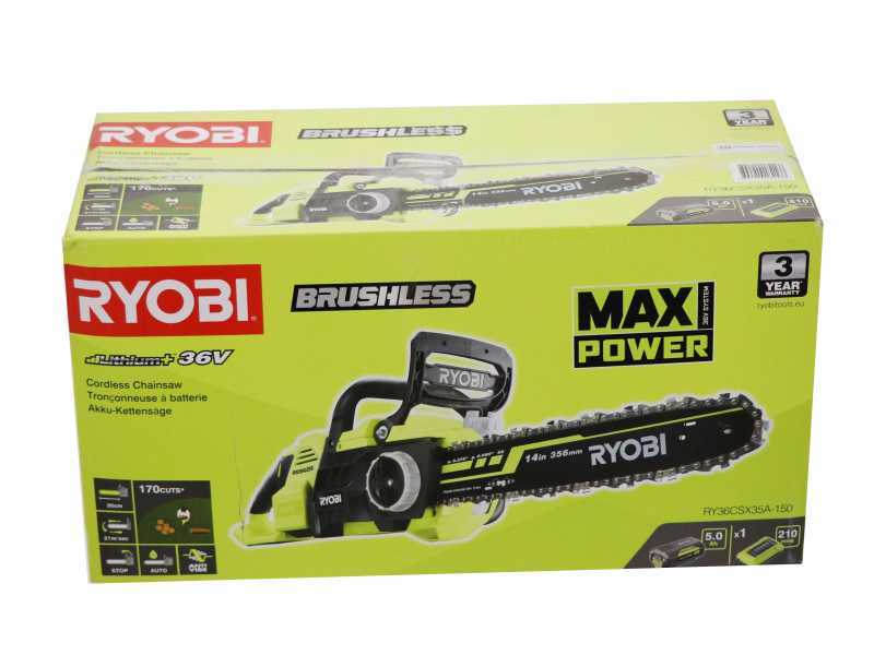 Tron&ccedil;onneuse &eacute;lectrique &agrave; batterie RYOBI - 36V - longueur lame de 35cm