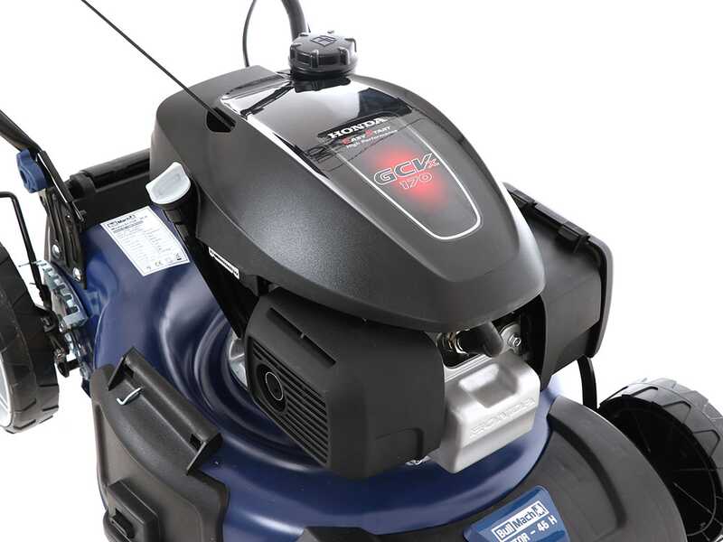 BullMach ECTOR 46 H - Tondeuse &agrave; gazon thermique tract&eacute;e - 4 en 1 - Moteur Honda GCVx170