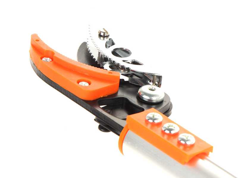GeoTech FP 80-120 EVO - Coupe-branches sur perche t&eacute;lescopique avec syst&egrave;me coupe-maintien