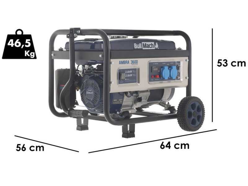 BullMach AMBRA 3600 - Groupe &eacute;lectrog&egrave;ne 3 Kw monophas&eacute; - Version sur chariot