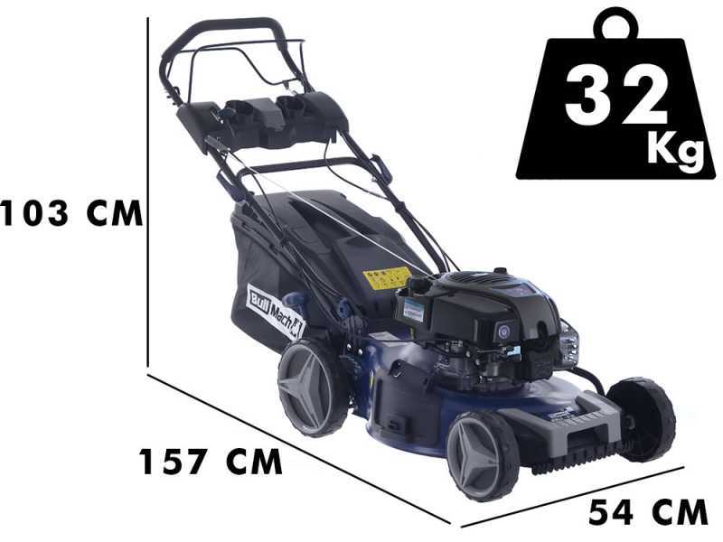 Tondeuse &agrave; gazon tract&eacute;e BullMach ACHILLE 51 BS - 4 en 1 - moteur B&amp;S750EX