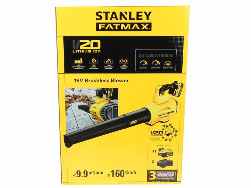 Souffleur &agrave; feuilles STANLEY FATMAX V20 - Batterie 18V 4AH