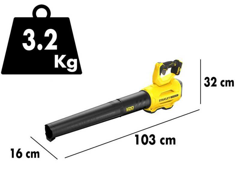 Souffleur &agrave; feuilles STANLEY FATMAX V20 - Batterie 18V 4AH