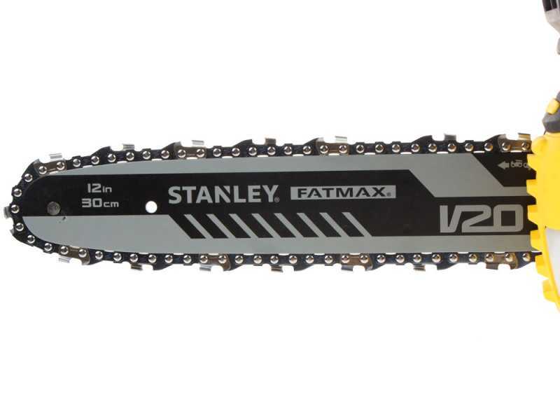Stanley Fatmax V20 - Tron&ccedil;onneuse &agrave; batterie 18 V 4 Ah - Guide de 30 cm