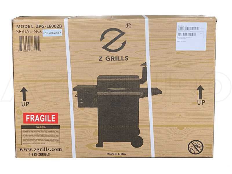 Barbecue &agrave; pellet ZGRILLS ZPG-L6002B - Grille en acier Inox de 54x40 cm
