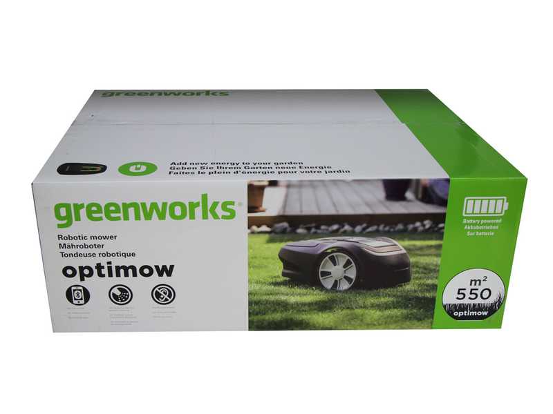 Greenworks OPTIMOW 5 - Robot tondeuse - Avec c&acirc;ble p&eacute;riph&eacute;rique