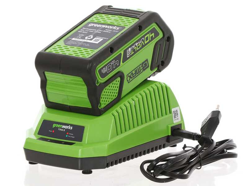 Greenworks GD40LM46HPK4 - Tondeuse &agrave; gazon &eacute;lectrique &agrave; batterie  40V/4Ah - Coupe 46 cm