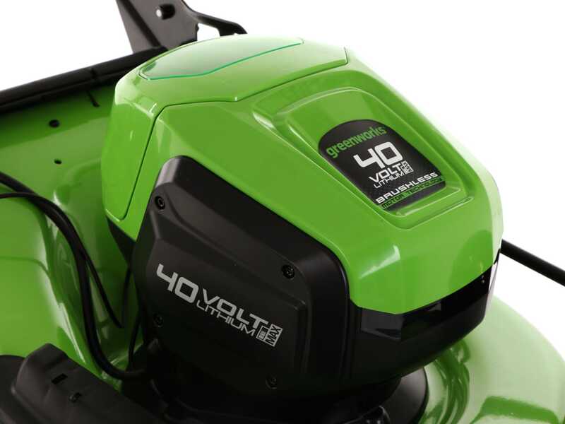 Greenworks GD40LM46HPK4 - Tondeuse &agrave; gazon &eacute;lectrique &agrave; batterie  40V/4Ah - Coupe 46 cm