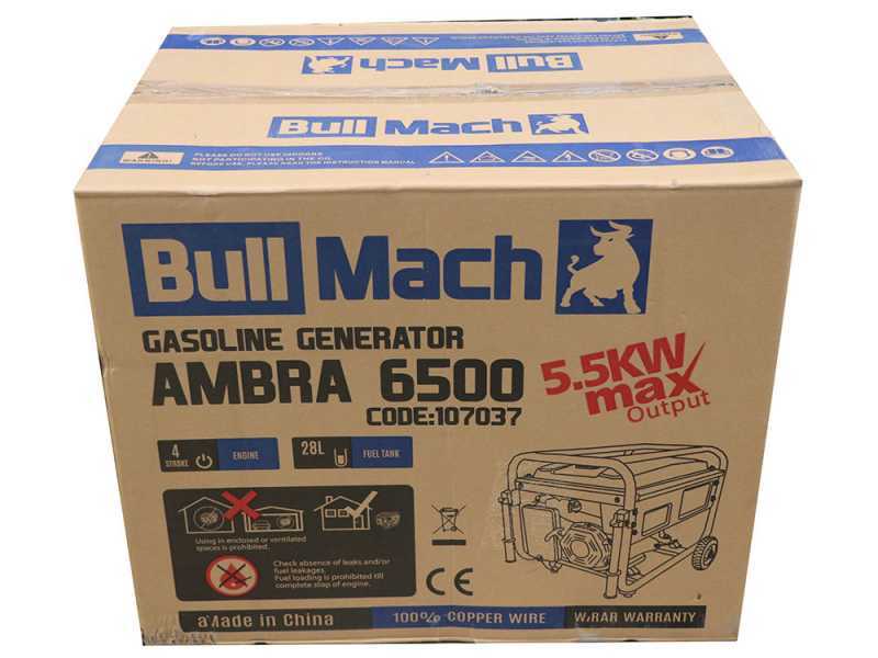 BullMach AMBRA 6500 - Groupe &eacute;lectrog&egrave;ne 5.5 Kw monophas&eacute; - Version &agrave; chariot