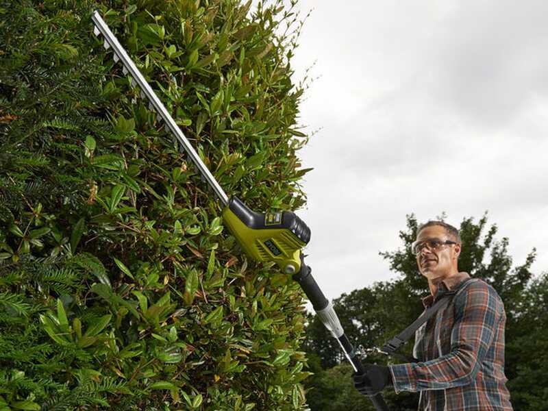 RYOBI 450W RPT4545E - Taille-haie &eacute;lectrique sur perche de rallonge t&eacute;lescopique - Lame de 45 cm 