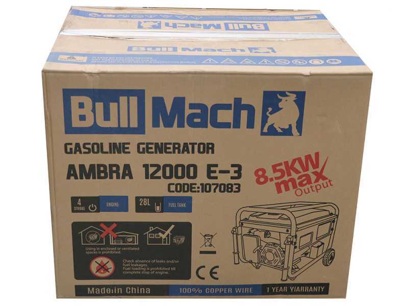 BullMach AMBRA 12000 E-3 - Groupe &eacute;lectrog&egrave;ne 8.5 Kw triphas&eacute; - Bo&icirc;tier ATS inclus