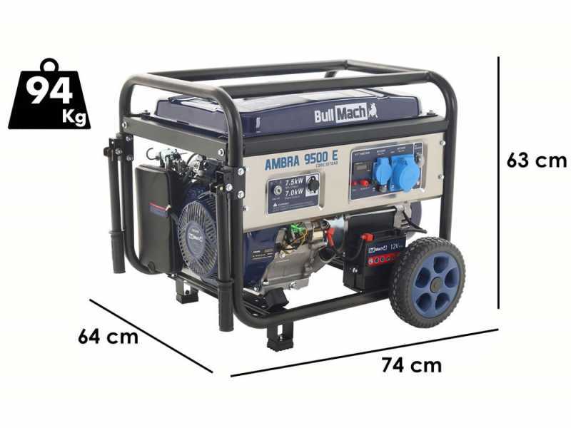 BullMach AMBRA 9500 E - Groupe &eacute;lectrog&egrave;ne 7.5 Kw monophas&eacute; - Bo&icirc;tier ATS inclus