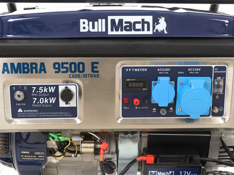 BullMach AMBRA 9500 E - Groupe &eacute;lectrog&egrave;ne 7.5 Kw monophas&eacute; - Bo&icirc;tier ATS inclus