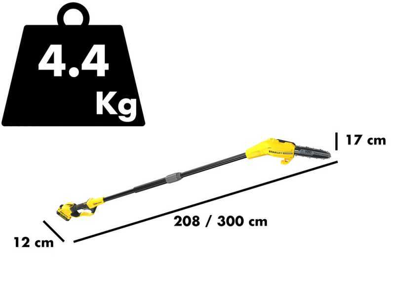 Perche &eacute;lagueuse t&eacute;lescopique r&eacute;glable STANLEY FATMAX V20  - Batterie 18V 4AH