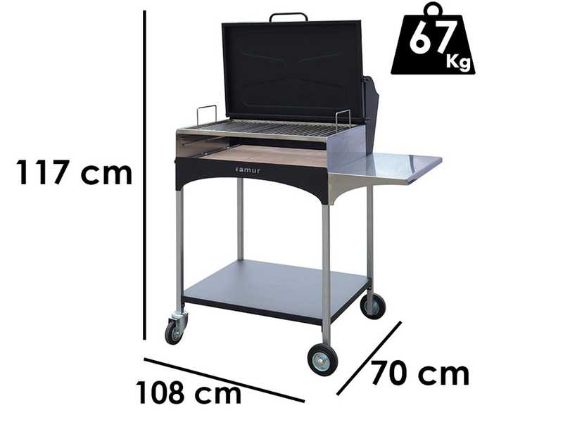Famur BK 8 Elite - Barbecue &agrave; bois et charbon